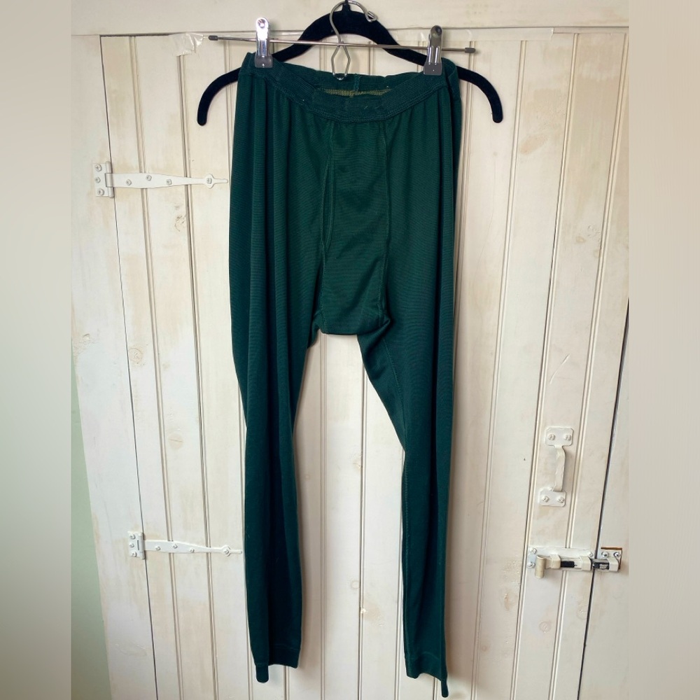 VTG Patagonia Men's Capilene Base Layer Pants Size Small Green Thermal Legging